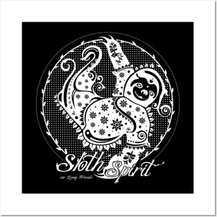 Sloth Spirit / white_black [mr.Lenny Friends] Posters and Art